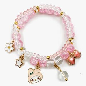 NEW Kawaii Beaded Bracelet My Melody Elastic Beaded Bracelet With Charms